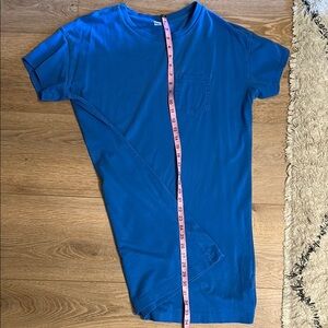 100% cotton royal blue tshirt dress with Pocket